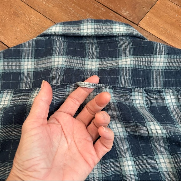 Grayers Double Cloth Flannel Shirt Navy - Picture 8 of 11